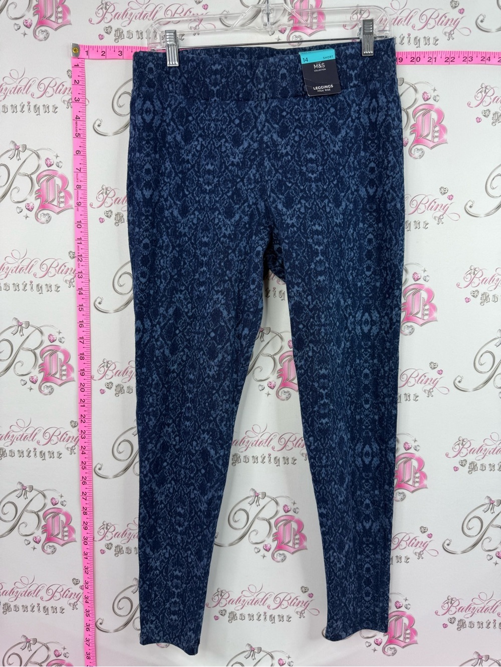 M&s leggings brand new Navy Print Skinny Leggings